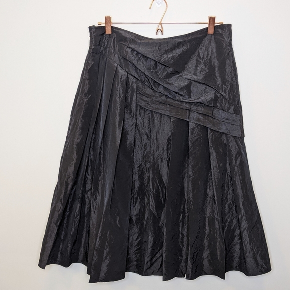KM collections Dresses & Skirts - KM Collections Pleated Taffeta Midi Formal Skirt